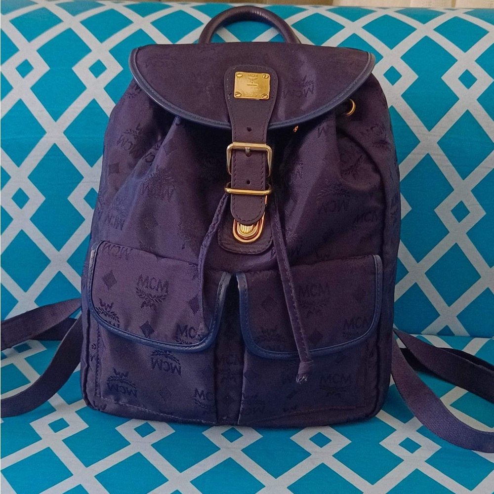 MCM small nylon backpack